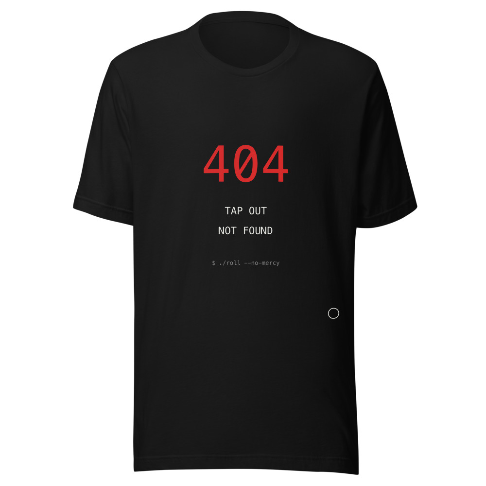 404: TAP OUT NOT FOUND Tee · Black