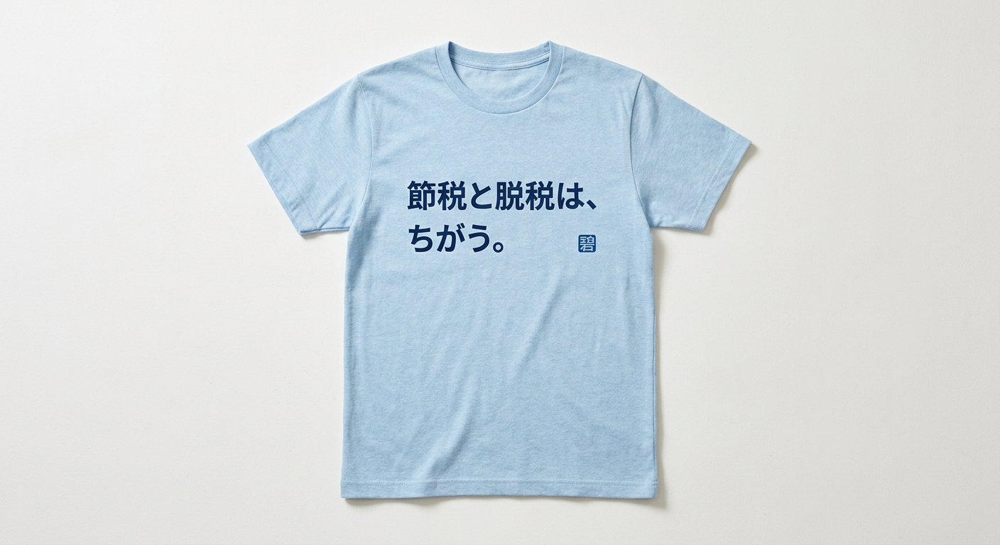 節税と脱税は、ちがう。